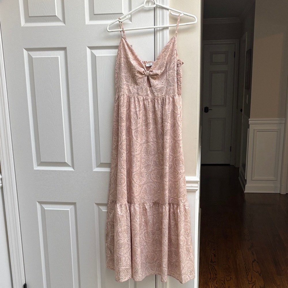 Paper Crane Light Pink Maxi Dress